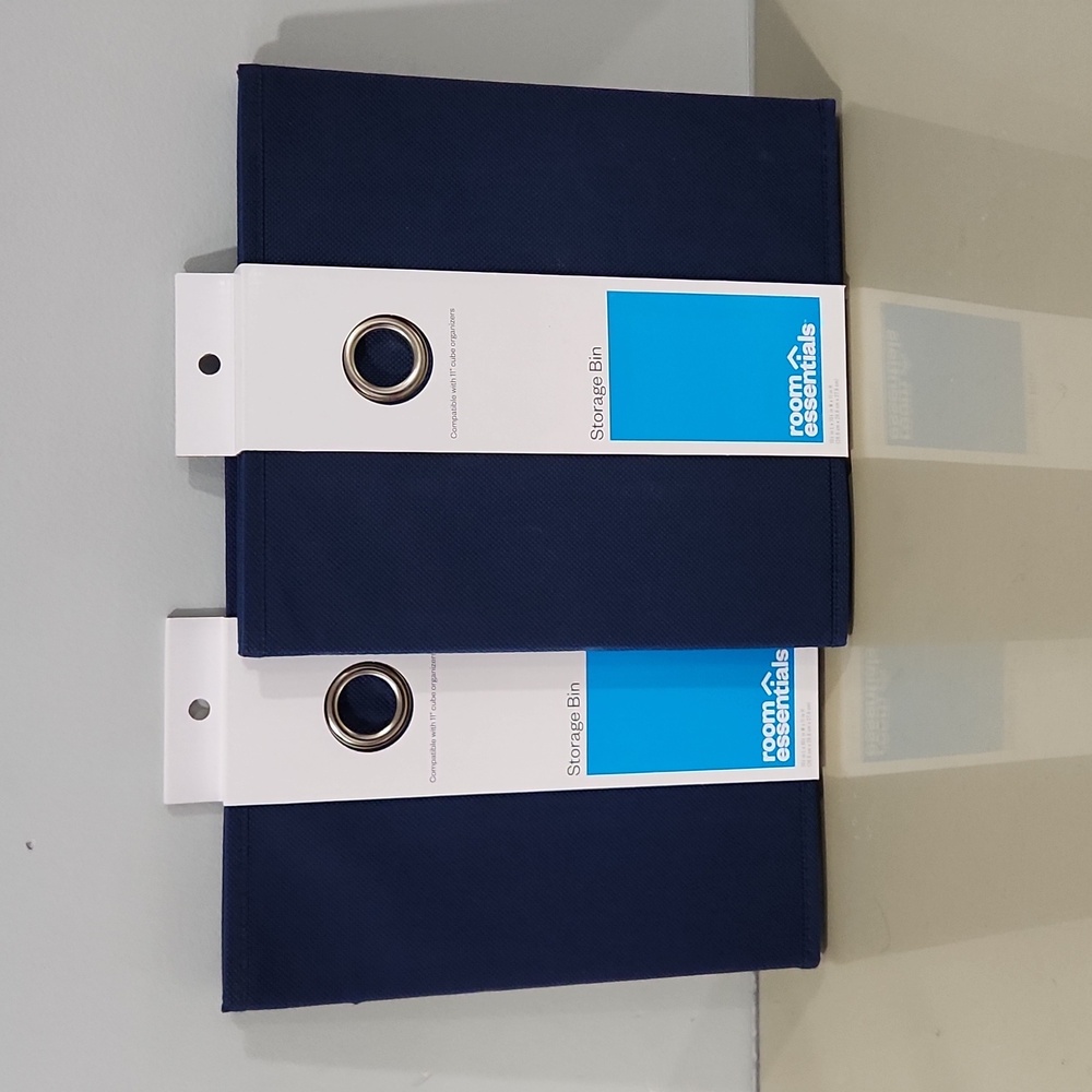 Navy Blue, Storage Bins x2
